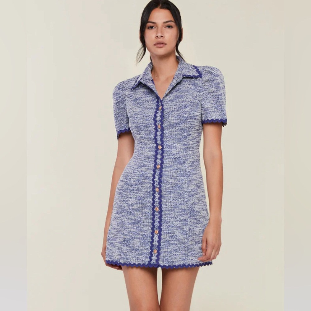 Scallop button down dress
